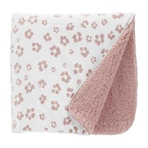 New Carter's Baby Leopard Plush Blanket Pink Sherpa White Soft Cozy Girls New